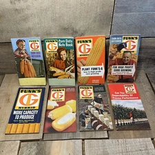 8 Vintage FUNK'S G HYBRID Seed Corn Data Pocket Notebooks Funk Funks HBB