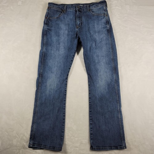 Wrangler Retro Slim Boot Jeans Men's 33x32 Blue Cowboy Western Bootcut Stretch