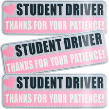 3PCS Student Driver Magnet,Student Driver Sticker Magnet for Car,Car Accessor...