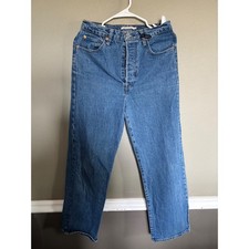 Levi's Ribcage Straight Jeans Womens 29 Blue Excellent High Rise Button Fly