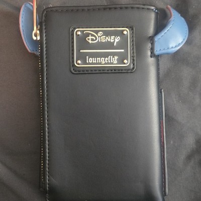 Loungefly Disney Stitch Bow Tie Zip-Around Wallet, Large, Black/Blue/Red