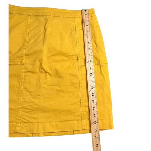 Boden Womens 4 Yellow Canvas Pencil Mini Skirt - Picture 3 of 7