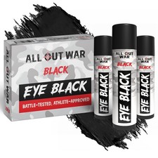 Eye Black Football Face Paint Sticks, 3-Pack, Anti-Glare Sports Drip for Base...