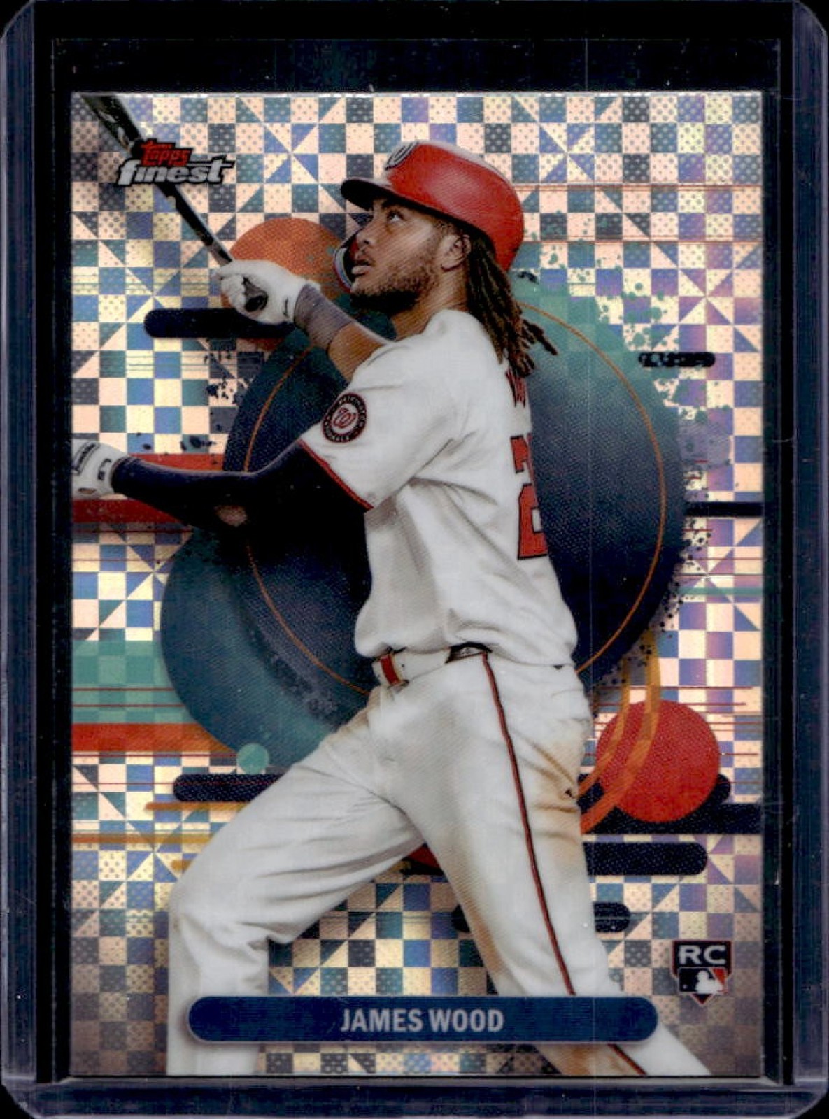 2025 Topps Finest James Wood Uncommon RC X-Fractor Rookie #200 Nationals