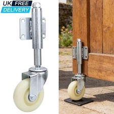 4'' Nylon Gate Wheel Spring Loaded Caster Heavy Duty 440lbs Load Capacity UK