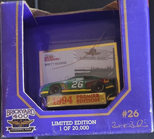 Racing Champions 1994 Brett Bodine 26 Quaker State Ford 1/64 Autographed