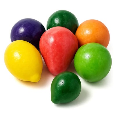 Mega Fruit Gumballs by NY Candy Shop   Large Colorful Chewing Gum Balls - 1LB