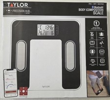 Taylor Smart Body Composition Scale Black Precision Hub App Large Display