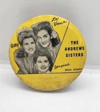 ANTIQUE ADVERTISING PHONOGRAPH RECORD BRUSH " THE ANDREWS SISTERS - DECCA "