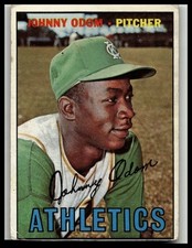 1967 Topps Baseball #282 Johnny Odom CREASED,VG Kansas City Athletics