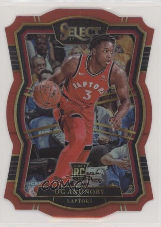 2017-18 Panini Select Premier Level Red Die-Cut Prizm 93/135 OG Anunoby #134 s7f