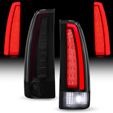 Pair Smoked Black Led Tail Lights For Chevy Gmc Pickup Truck 1988-1998 Ck Seri