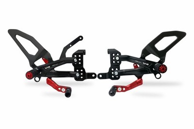Cnc Racing Adjustable Rearsets Ducati V4 Panigale S R With Carbon Heel 2018-2024