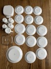 Corelle Corning Country Cornflower Dinnerware Casserole Dish Cups Saucers — photo 4
