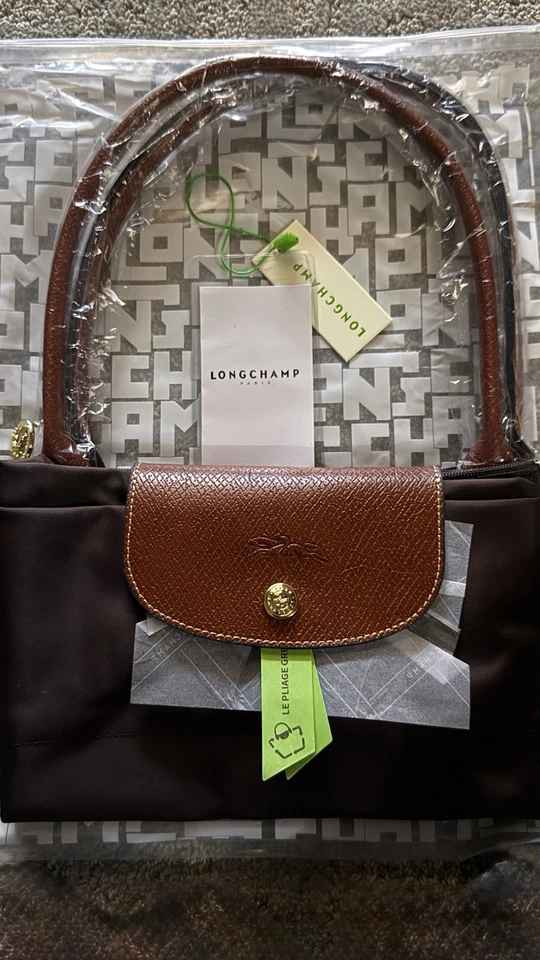 Authentic New LONGCHAMP Le Pilage Large Tote Brown Travel Uni Everyday Bag - Image 3 of 4