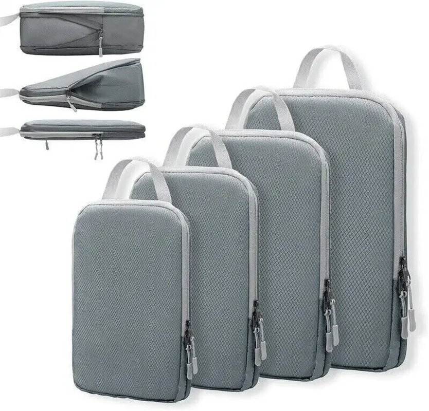 Compression Packing Cubes for Carry On Suitcases,4pcs a Set Compression Packing-image