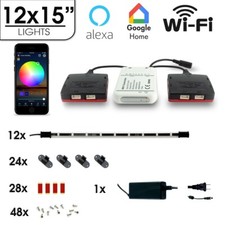 W4 Series - 12x15" LED Kitchen Under Cabinet TV Lighting Wi-Fi Wireless Light...