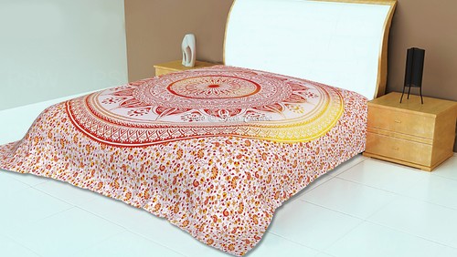 Ombre Mandala Bohemian Wall Hanging Bedspread Bed sheet Queen Bedding Set Indian - Picture 30 of 33