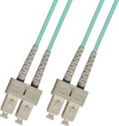 20 Meter OM3 10GB Multimode Duplex Fiber Optic Cable (50/125) SC-SC Aqua