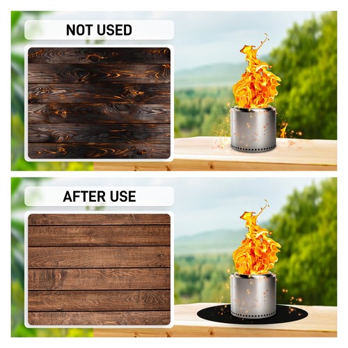 20"Round Under Grill Mats for Outdoor Grill Easy to Clean Reusable Oilproof 1 pc - Picture 2 of 9