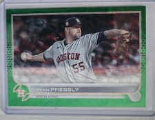 Ryan Pressly 2022 Topps Update Green Rainbow Foil 54/499 Houston Astros #US264
