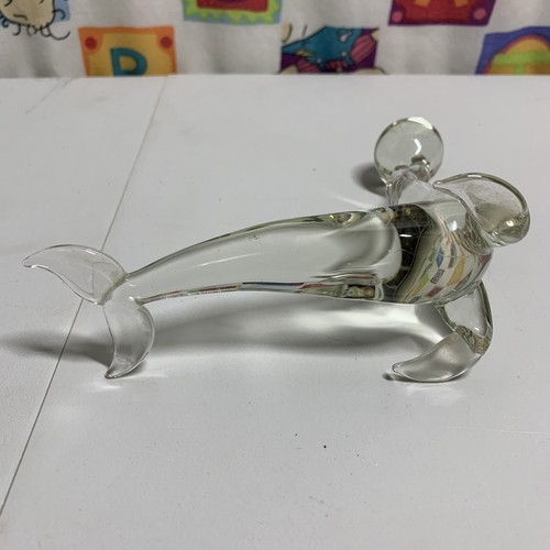 Vintage Seal Sea Lion With Ball Art Glass Figurine Paper Weight Trinket Decor - Picture 5 of 8