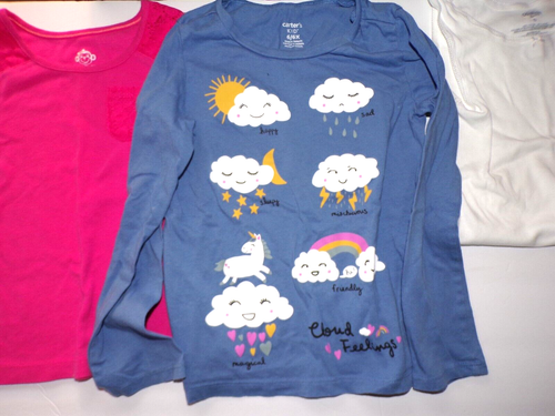 6ct GIRL 5t,5/6,6 365 pinkT &long/s Carter' T, shorts 2 white tank black pant R1 - Picture 2 of 6