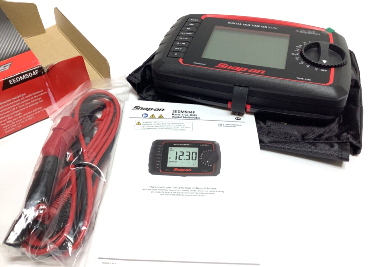 New Snap-on™ EEDM504F Autoranging Digital Multimeter DMM in Vinyl 
