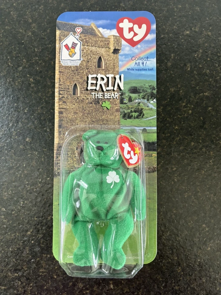 Juego completo de 4 Ty McDonalds Beanie Baby Glory Britannia Maple Erin 1999 envío gratuito Foto 3 de 4