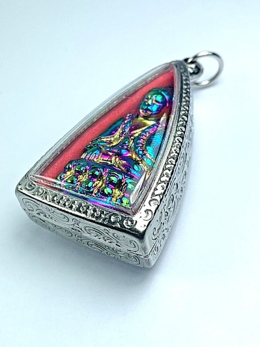 HEILIGER REGENBOGEN LEKLAI PHRA KRING BUDDHA ANHÄNGER GLÜCK FETISCH TALISMAN THAI AMULETT - Bild 7 von 12