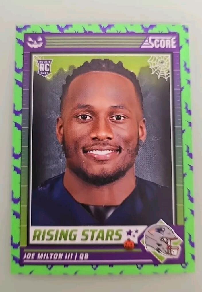 2024 Panini Score-A-Treat Green Bats Joe Milton III #28 Rookie RC Patriots
