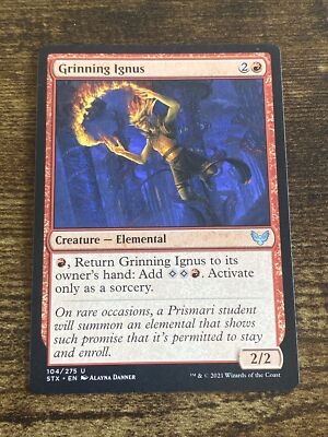 earthcraft | grinning ignus Images High Quality Grahic Grinning Ignus 104/275 Strixhaven School of Mages MTG Magic L10468* | eBay