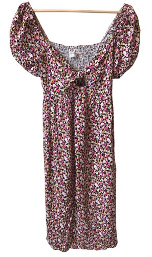 MARGUERITTE Soft & Stretchy Flowing Summer Dress with Flowers Women's Size MED
