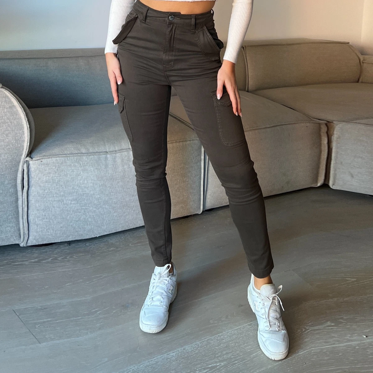 Skinny cargo shop joggers womens