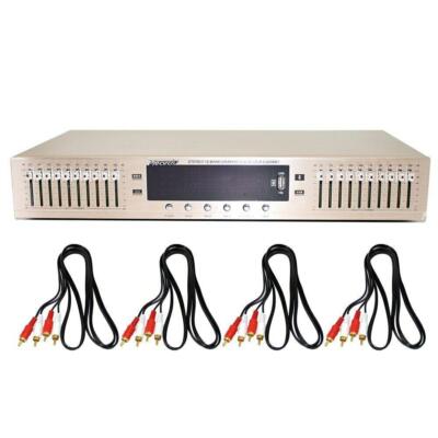 EQ-898 HIFI HD Stereo Built-In USB Bluetooth Stage Equalizer Dual 10 Segments