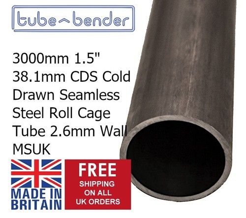 3000mm 1.5" 38.1mm CDS Cold Drawn Seamless Steel Roll Cage Tube 2.6mm Wall MSUK - 第 2/3 張圖片