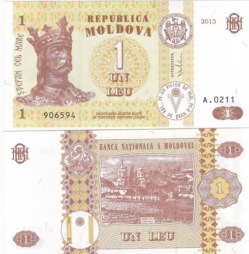 Moldova - 10 pcs x 1 Leu 2013 UNC Pick 8i Lemberg-Zp - Picture 2 of 2