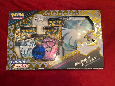 Pokemon TCG Crown Zenith Lugia V & Unown V Special Collection Box Sealed