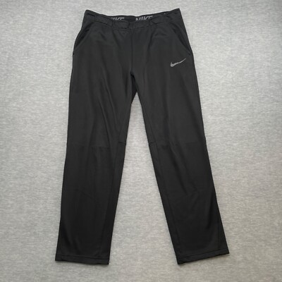 Nike Sweatpants Men L Black Therma Dri Fit Fleece Pants Warm Up Track 932253-010