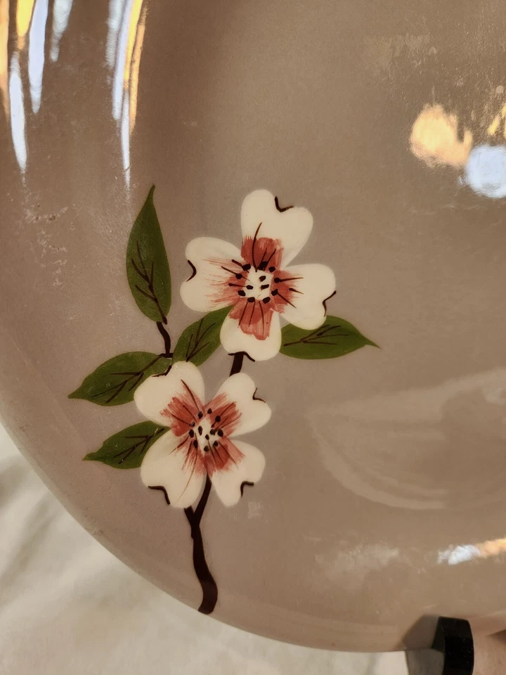 Juego de 4 platos de cena Weil Ware madera de abedul decorados a mano de 10 1/4"" Foto 4 de 4