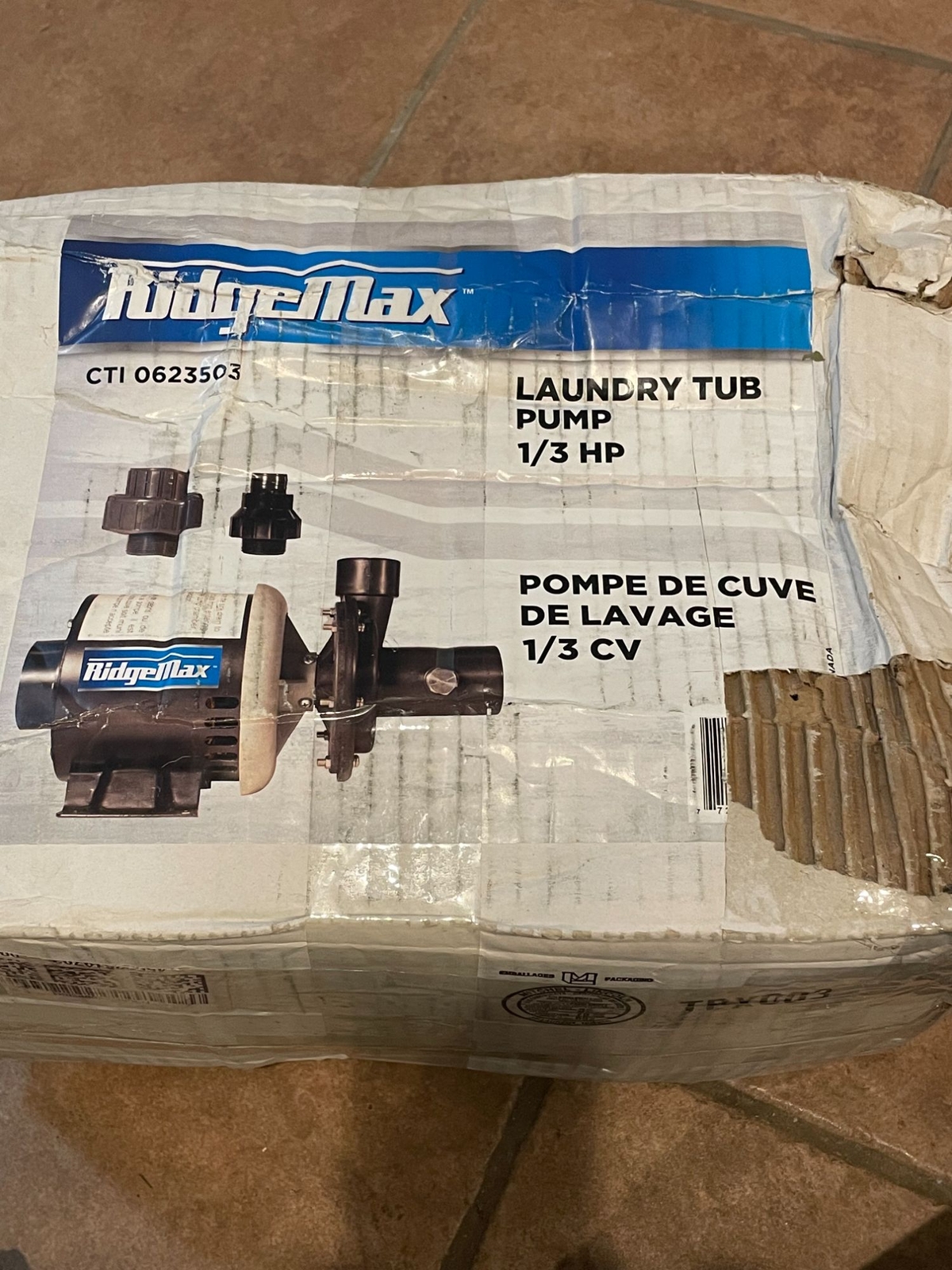 NEW Laundry tub pump 1/3 HP 1450GPH capacity eBay