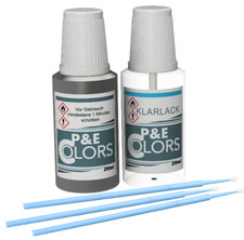 Lackstift-Set für TOYOTA 1G6 GREY MET mit Klarlack je 20ml inkl. Tupfer