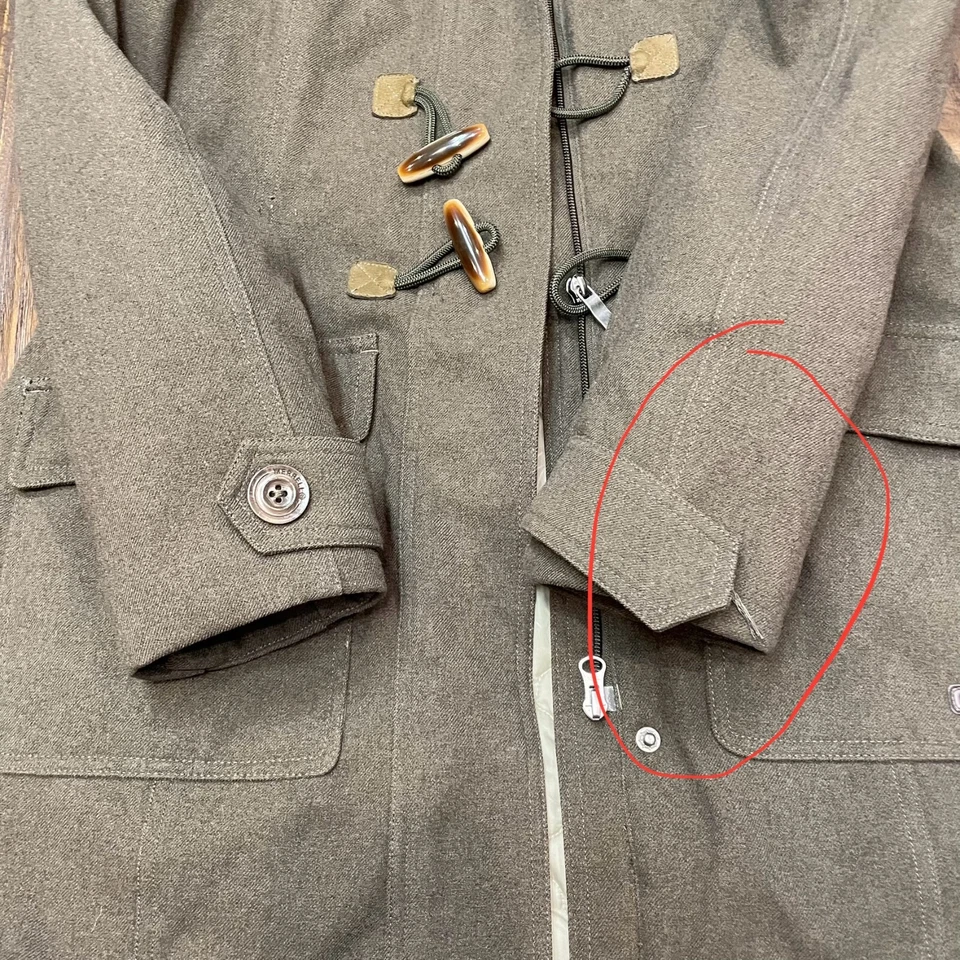 Abrigo MERRELL Talla M con DEFECTOS Opti Cálido Oliva Botón Palanca Impermeable Lona con Capucha Foto 3 de 4