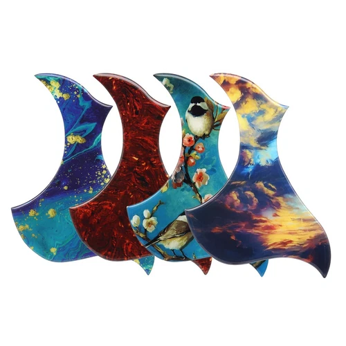 Bird Shape Thickening Folk Acoustic Guitar Pickguard Self-adhesive Scratch Plate