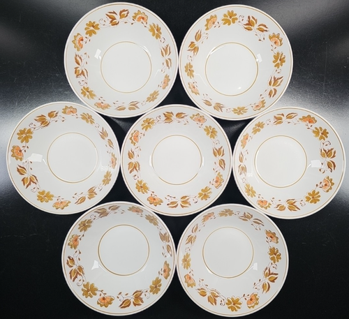 7 Mikasa West Wood Cereal Bowls Set Vintage Cera Stone Floral Dishes Retro Lot - Picture 10 of 24