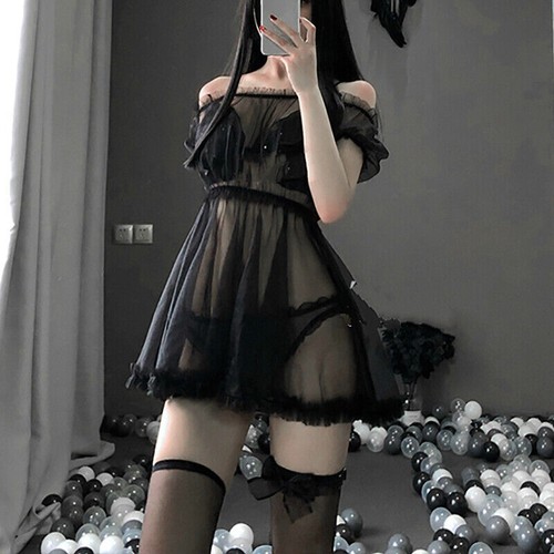Sexy Damen-Dessous Spitze Nachtwäsche Babydoll Nachthemd Nachtwäsche Kleid - Bild 5 von 10
