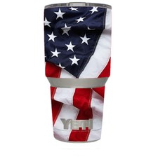 Skin Decal 6-piece kit for Yeti 30 oz Rambler Tumbler Cup / US Flag, America
