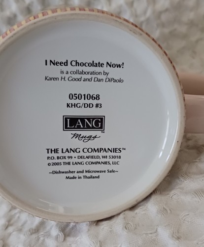 Taza de café Lang NECESITO CHOCOLATE AHORA Karen H. Buena idea de regalo novedad diversión - Imagen 10 de 15