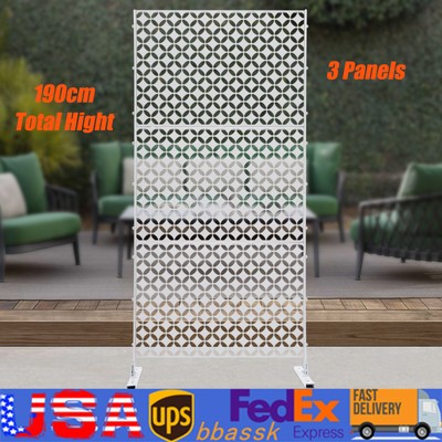 3pcs Outdoor Privacy Screen Metal Balcony Decorative Screen 35.4*23.6 In