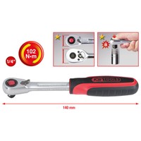 "Ks Tools 1/4\" Slimpower Umschaltknarre,72 Zahn Ratsche Umschaltbar"